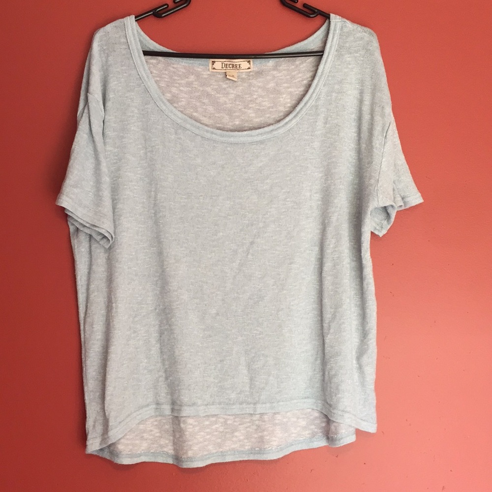Lightweight, super soft baby blue sweater